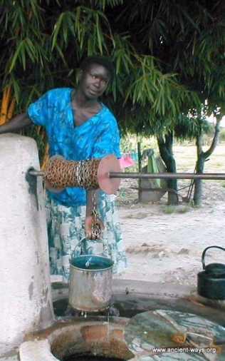 Woman at a well