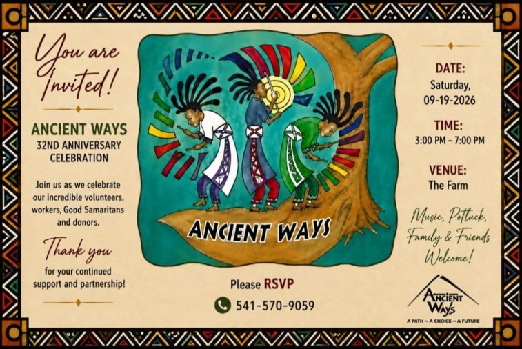 32nd anniversary party invitation for Sept. 19, 3-7 PM.