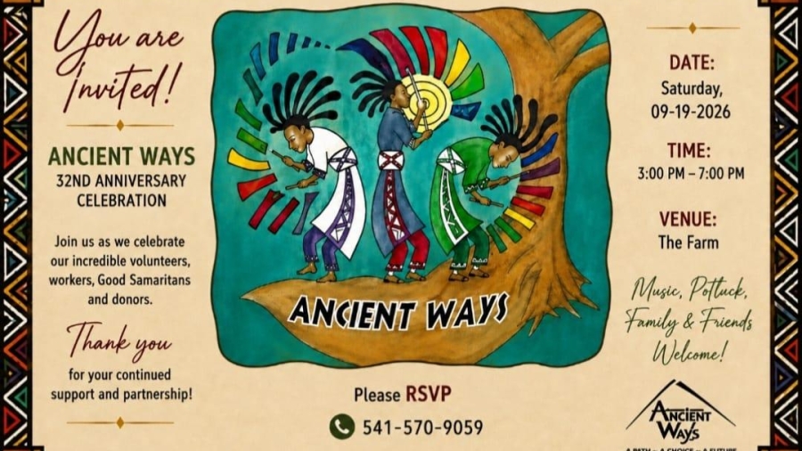 32nd anniversary party invitation for Sept. 19, 3-7 PM.